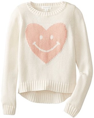Pumpkin Patch Big Girls' Crochet Heart Sweater