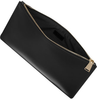 Leather envelope clutch