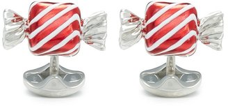 Silver candy stripe cufflinks