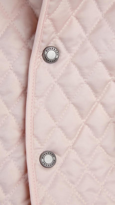 Burberry Check Detail Diamond Quilted Jacket