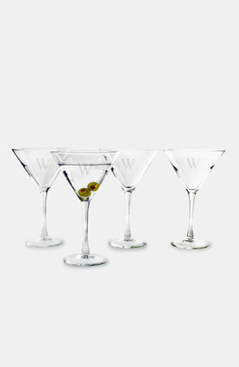 Cathy's Concepts Monogram Martini Glasses (Set of 4)