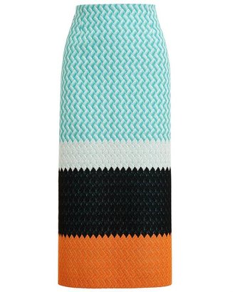 Missoni Colour-blocked Crochet Knit Skirt