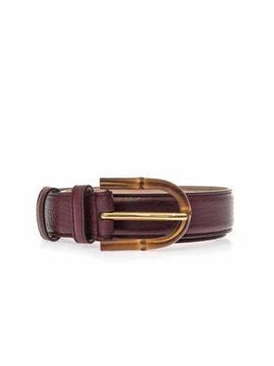 Gucci Bamboo-buckle leather belt