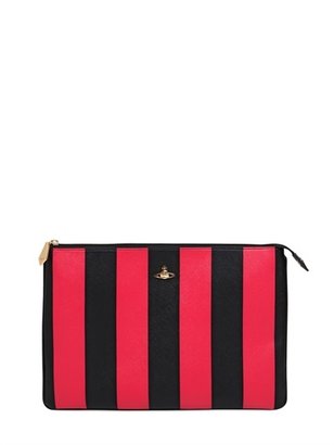 Vivienne Westwood Divina Stripe Printed Faux Leather Pouch