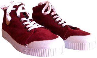 Spring Court Red Suede Trainers
