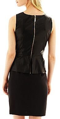 JCPenney Alyx® Faux-Leather Peplum Dress