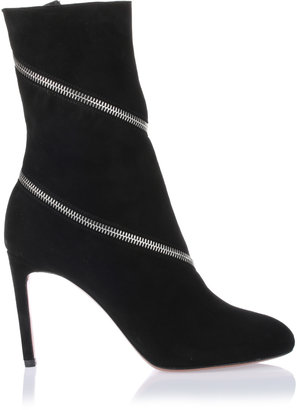 Alaia Black suede zipped ankle boot