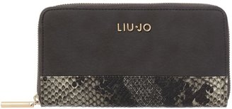 Liu Jo Febe python grey zip around purse