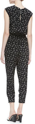 Band Of Outsiders V-Neck Cropped Snail-Print Jumpsuit