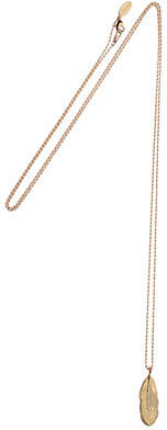 Topshop Womens **Feather Pendant Necklace by Orelia - Gold