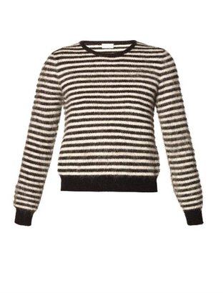Saint Laurent Striped mohair-blend sweater