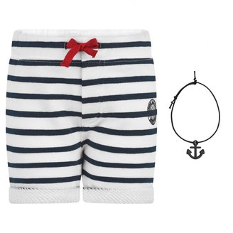 Baby Boys Navy Striped Shorts