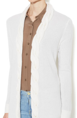 Magaschoni Cashmere Graduated Cable Cardigan