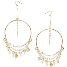ASOS Pretty Coin and Drop Earrings - Blue