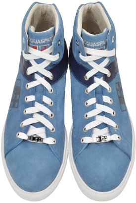 D’Acquasparta D'Acquasparta  D Plus B Cobalt Blue High Top Suede Sneaker