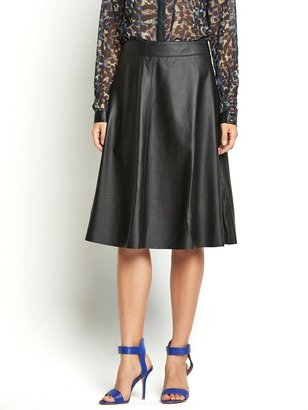 Definitions Leather Full Circle Skirt