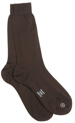 Prada brown ribbed wool socks
