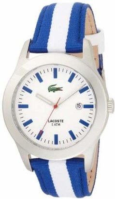Lacoste Men's 2010500 Advantage Blue and Grosgrain Strap Dial Watch