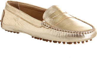 Office Karnaby Plain Driver Gold Leather - Flats