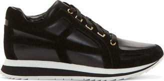 Balmain Pierre Black Suede & Leather Sneakers