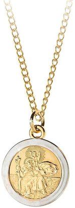 Love GOLD 9 Carat Rolled Gold Two Tone St Christopher Pendant