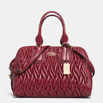Coach Satchel In Gathered Leather