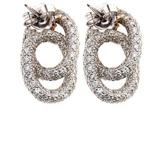 Carolina Bucci Diamond & gold double-link 1885 earrings