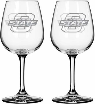 Oklahoma State Cowboys 2-pc. Wine Glass Set