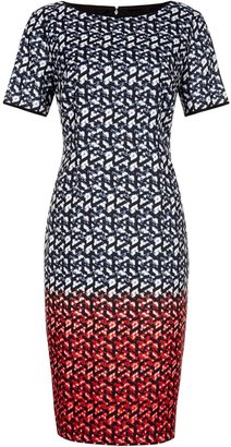 House of Fraser Planet Coral Ombre Print Dress