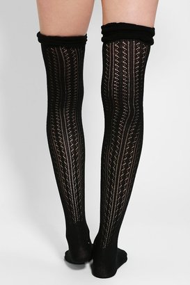 Urban Outfitters Ruffled Crochet Over-The-Knee Sock