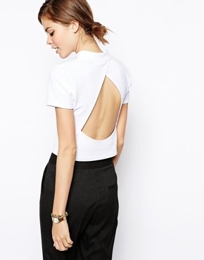 ASOS Top with Open Back & High Neck