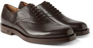 Gucci Dark Brown Leather Oxford Shoes