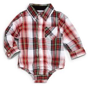 Andy & Evan Infant's Holiday Plaid Collared Bodysuit