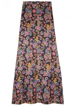 ALICE by Temperley Lou Lou floral print satin maxi skirt