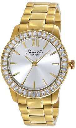 Kenneth Cole Crystal Set Gold Tone Bracelet Ladies Watch