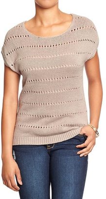 Old Navy Women's Short-Sleeved Pointelle Sweaters
