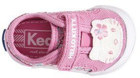 Keds 'Hello Kitty® - Glittery Kitty' Crib Shoe (Baby)