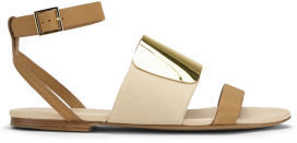 See by Chloe Women's Gold Plate Sandals Tan