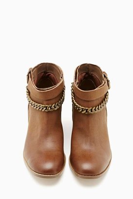 Nasty Gal Shoe Cult Gramercy Chained Ankle Boot - Brown