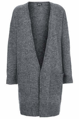 Topshop Womens Stretchy Slouch Cardigan - Charcoal