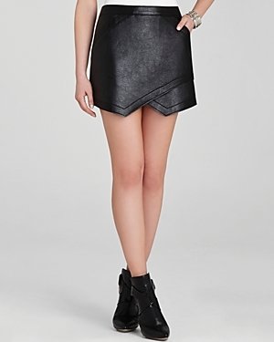 BCBGMAXAZRIA Skirt - Owen Faux Leather Asymmetric