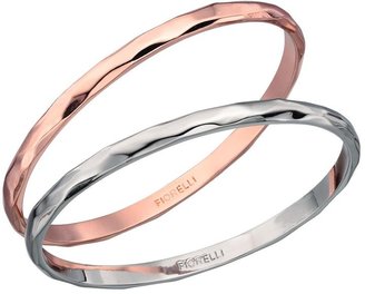 Fiorelli Rhodium and Rose Gold Coloured Bangles (Pack of 2)