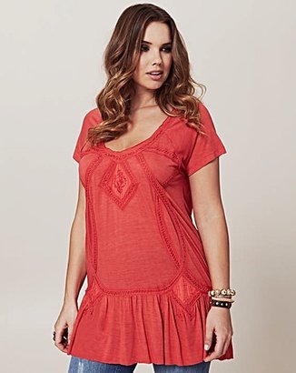 Frock & Frill Lace Trim Jersey Top