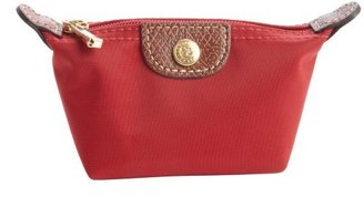 Longchamp red nylon 'Le Pliage' mini coin purse