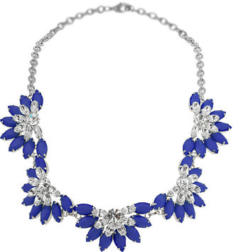Wallis Blue Navette Flower Necklace