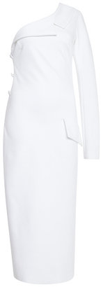 Cushnie Oscar Jersey One Sleeve Dress White