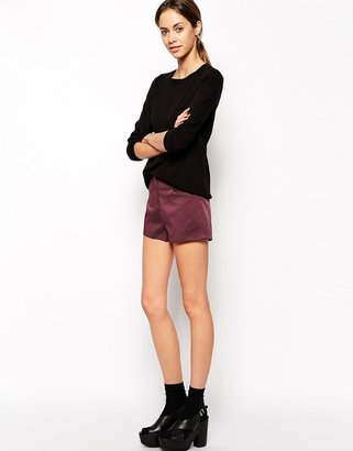 The Laden Showroom X Even Vintage High Waisted Shorts - Burgundy