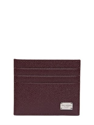 Dolce & Gabbana Dauphine Leather Credit Card Holder