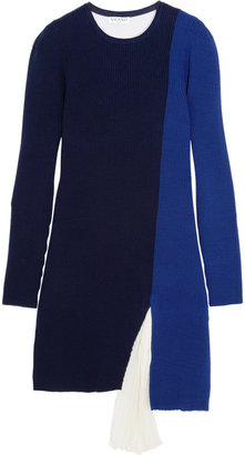 Vionnet Color-block ribbed wool sweater