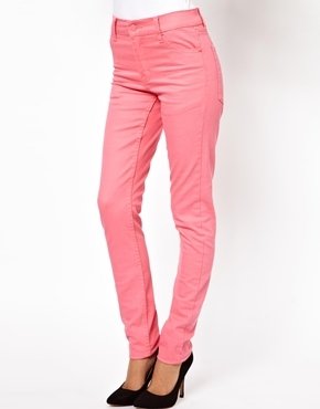Cheap Monday Skinny Jeans In Pink - strawberrypink